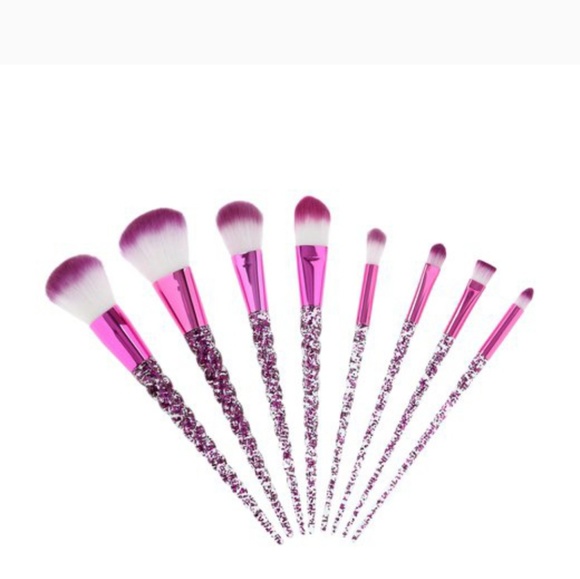 Other - Unicorn Glitter Cosmetic 8-Brush Set